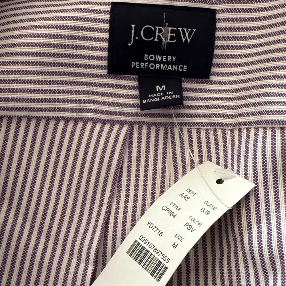 J Crew Slim Bowery stretch oxford shirt with button-down collar * Med * Violet - Picture 5 of 6